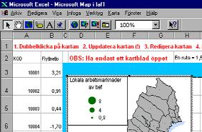 Här spelar det inte så stor roll, eftersom detta exempel i mycket hög grad tar full kontro l l över verktyget. Därför passar det bra med f re k v e n s t a b e l l e r.