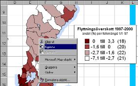 Det sista steget i redigeringen är att kontrollera att både kartan och förklaringsrutan ryms innanför den streckade rutan.