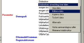 Klicka på parameter och demografi.