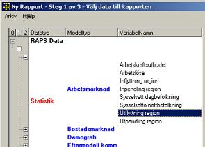 Rapport för in- och utflyttning region 60. Gå till området rapporter.