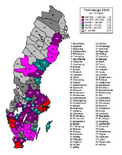 Figur 1.5 Uppbyggnad av lokala arbetsmarknadsregioner Folkmängd per LA-region raps är unikt genom att statistik och prognoser fokuserar på funktionella re g i o n e r.