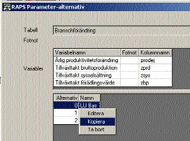 Högerklicka på alternativet LU Bas och välj att kopiera. Namnge nytt parameteralternativ 7.