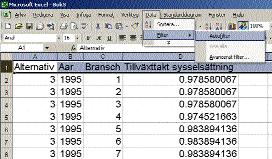 Det blir enklast att korrigera data genom att filtrera de originaldata som är inklistrade.