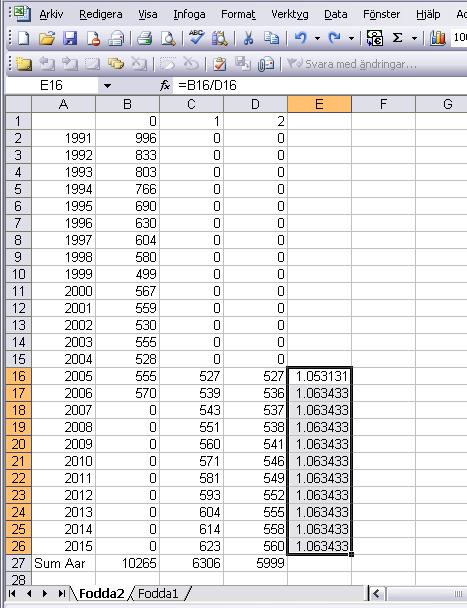 Exportera tabellen till ExCel under Arkiv. 49.