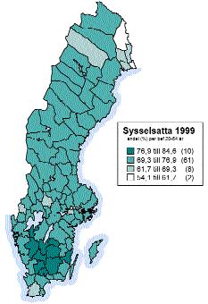 Årlig regional sysselsättningsstatistik Årlig regional sysselsättningsstatistik har flera användningsområden. Andelen sysselsatta i olika regioner kan jämföras vid en given tidpunkt.