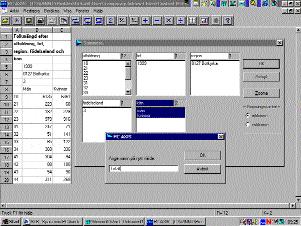 Markera Botkyrka, kod 3 i f ä ltet födelseland, män och kvinnor, samt år 1999. Tryck sedan på Spara som PC-AXIS-fil. 30. Bilden visar den första tabellen i PC-AXIS.