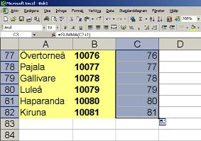 LAKoder definierade Skapa en tom databas i Access 5. I ovanstående operation har Stockholmsregionen tilldelats siffran 1.