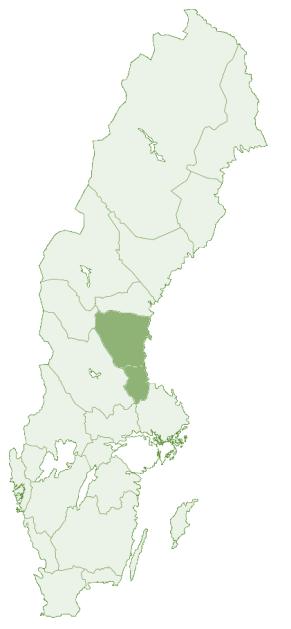 2. MATERIAL OCH METODER 2.1 Studielokal De område som studerats är Gävleborgs län som tillhör det mellersta förvaltningsområdet i Sverige (Figur 4).