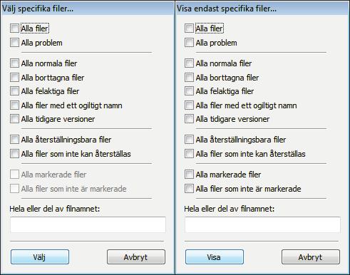 Files Found Screen Tillbaka Nästa Du kommer tillbaka till startfönstret. Startar återställning av valda filer.