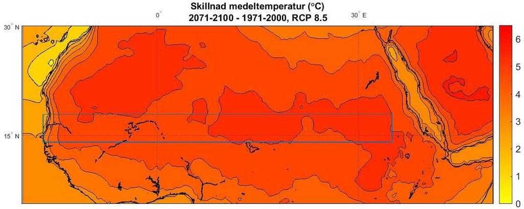 För regionen används den definition som Nicholson (2013) anger: (18 V 35 Ö, 14 N-18 N). Figur 12.