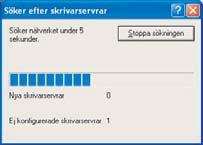 Följ instruktionerna på skärmen. 2 Klicka på Enheter, och sedan på Sök aktiva enheter. BRAdmin söker automatiskt efter nya enheter.