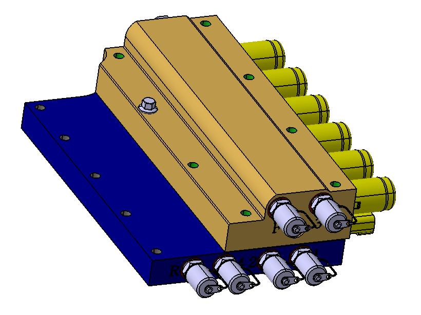 Anslutningsplatta 114 Angränsande komponenter är fyra mätnipplar (1), två packningar, ett momentomvandlarhus (2)