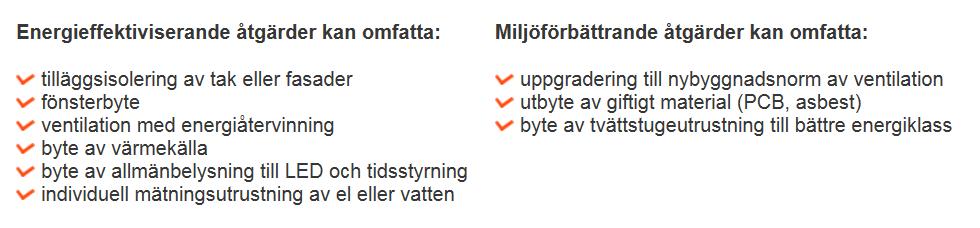 SBAB erbjuder Gröna lån till miljövänliga och energieffektiva investeringar Det Gröna lånet erbjuds för investeringar i energieffektiviserande och/eller miljöförbättrande åtgärder Befintliga kunder