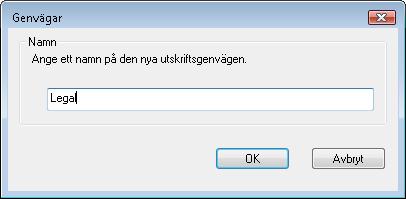 6. Klicka på knappen Spara som. 7. Ange ett namn för genvägen och klicka på OK. Förbättra utskriftskvaliteten med Windows Välja sidstorlek i Windows 1. Klicka på Skriv ut i menyn Arkiv i programmet.
