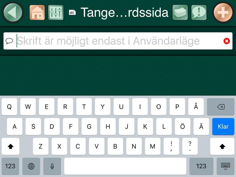 17 Tangentbordssida Tangentbordsyta, där man kan byta tangentbord till t.