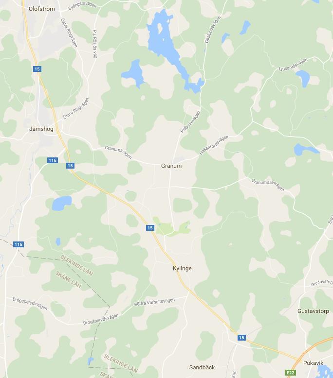 Motiv för prioriteringar och åtgärder i planen Riksväg 15 delen Olofström Pukavik/E22 Riksväg 15 mellan Karlshamn och Halmstad är ett viktigt tvärgående stråk för godstrafik.