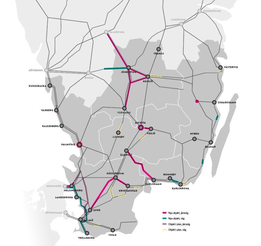 Motiv för prioriteringar och åtgärder i planen kostnader från 600 1 100 mkr. Etapp tre medför längre kurvrätningar mot mycket höga kostnader för att ytterligare minska restiden.