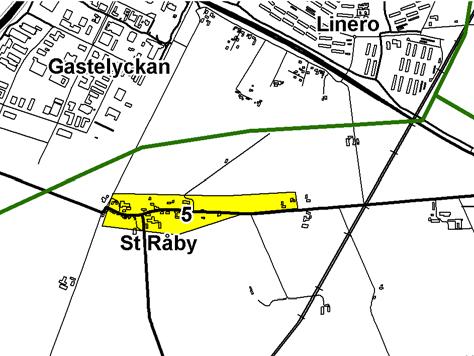 Längs vägen öster om Stora Råby finns en nyanlagd (1999), grund damm på före detta
