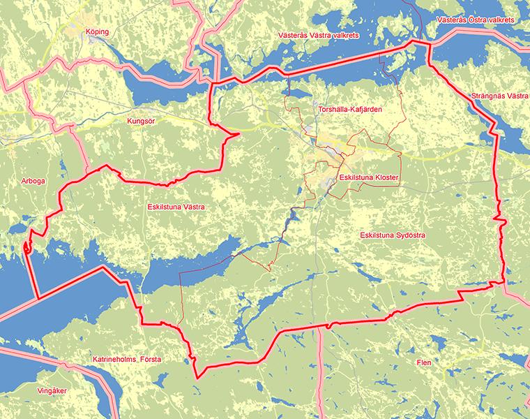 Eskilstuna kommun 2017-04-19 3 (5) Nuvarande valkretsindelning vid val till kommunfullmäktige i Eskilstuna kommun.