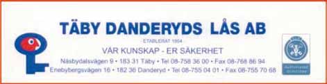 Inbrotten ökar i Täby. Vi är det ledande säkerhetsföretaget i Täby och Danderyd, kontakta oss för en säkerhetsbesiktning av dörrar och fönster.