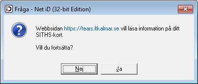 Med sithskort i och väl tryckt på länken kommer följande fråga upp