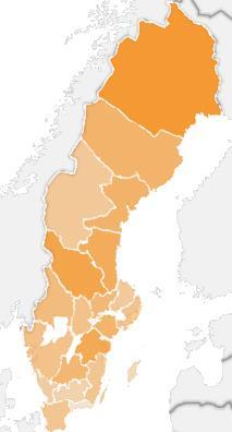 Regionala skillnader Andelen av de komm