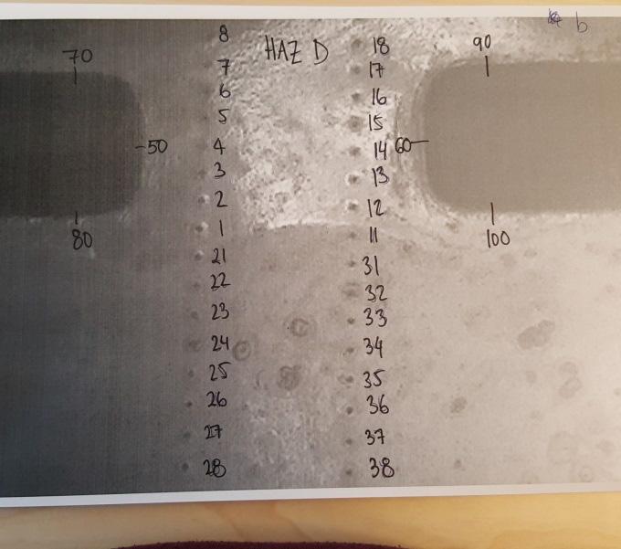 Tabell 7 Table 7 Nominella spänningar hos provstav C och D Nominal stresses in specimen C and D Provstav Vikt Spänning midja Spänning ände C 137,8 kg 108,0 MPa