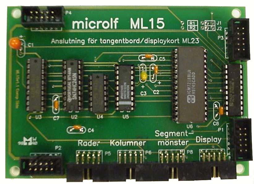 microlf ML Tangentbord/Display gränssnitt ML ML är ett lättanvänt laborationskort för anslutning av tangentbord/ displaykortet ML.