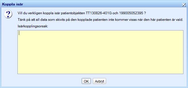 Koppla isär nummer 1. Markera raden med numret och klicka på knappen Koppla isär. 2.