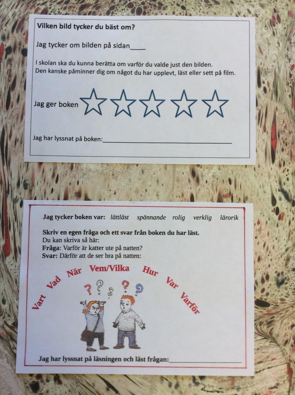 Elever i behov av extra anpassning i klass 2-3 Gemensam läsning i böcker på anpassad nivå i Kiwi eller Vingböcker 4ggr/v. tillsammans med pedagog.