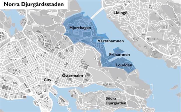 till Lilla Värtan och Husarviken Angränsar