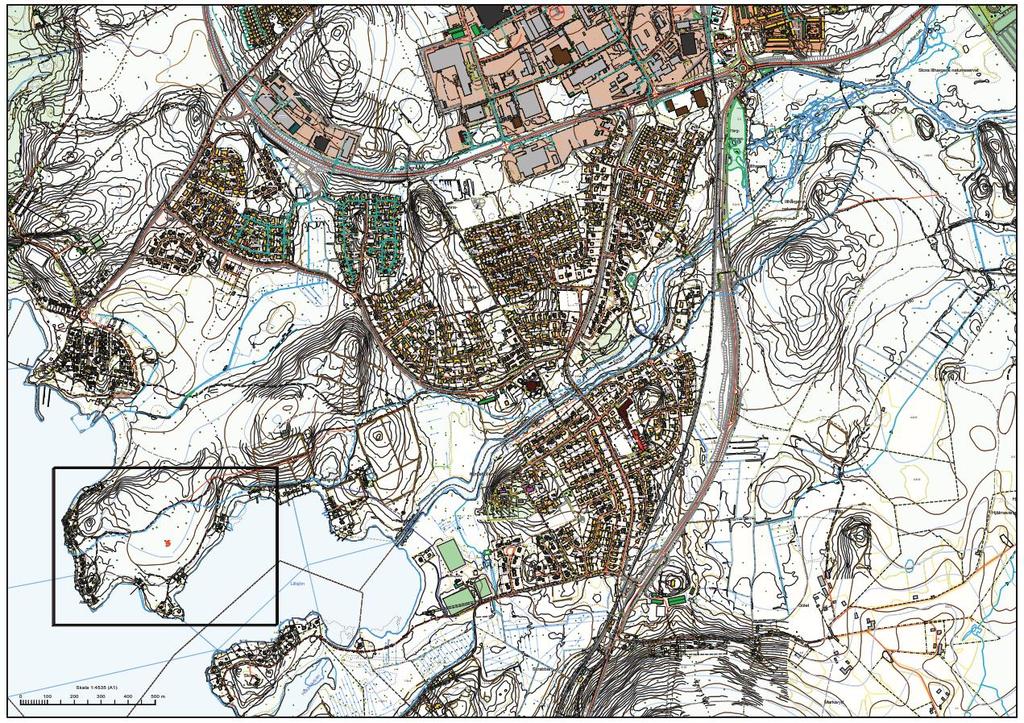 2. Lokalisering Vetlanda kommun har tagit fram ett förslag för dragning av vattenledning på land, se figur 2. Var själva intaget av råvatten ska placeras i Grumlan är inte fastslaget idag.