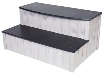 svart 1 290:- Spatrappa, Spa Side Step, svart, grå och mörkbrun Spatrappa SmartStep Tillverkad i underhållsfri, tålig