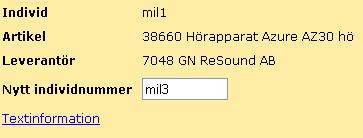 nya individnumret. Texten du skrivit in, återfinns under länken.
