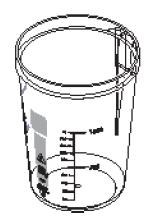 ENGÅNGSSYSTEM, GAMLA SYSTEMET 077.0211 Behållare 1 liter, polykarbonat Vit gradering SEK 234,00 077.0221 Behållare 2 liter, polykarbonat Vit gradering SEK 307,00 077.