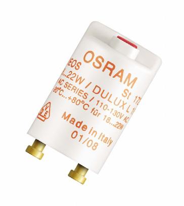 Effekt Singelkoppling 30-65 W Temperaturområde -20 - + 80 C 7902014 Tändare 25 ST Lysrörständare DEOS Osram Snabbstartande