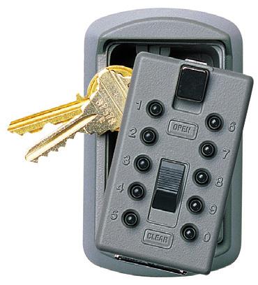 EL Nyckelbox med kodlås 58 Kodlås, Passer- och Porttelefoni, Slutbleck Nyckelbox med kodlås Nyckelbox KeySafe Ingen mer oro över barnen som tappar sina hemnycklar, dåligt gömda nycklar under
