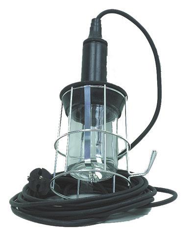 EL Handlampor och arbetsplatsbelysning Handlampa för glödljus IP 45 Klass II Av gummi med glas och skyddsgaller. REV 2x1.