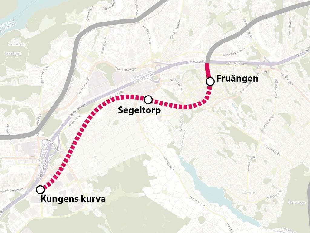 16 T-bana Fruängen Kungens kurva Kostnader miljarder kr Investering: 3,6 Preliminära uppgifter Drift 60 år: 4,5