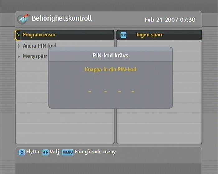 3.4 Behörighetskontroll 23 OBSERVERA 3.4 Behörighetskontroll Vid sommartid lägger man på en timme vid På och drar ifrån en timme vid Av.