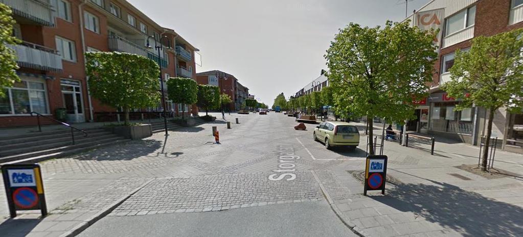 4 Figur 2-3 Exempel på integrerat frirum, Storgatan i Järna. Bild: Google maps Mjuktrafikrum (M) Rum som omfattar större delen av stadens/tätortens gaturum.