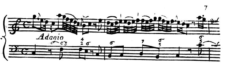 Quantz har med i sina verk. Samma gäller för variationer över en melodi. Det finns många samlingar med variationer.