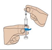 2. Desinficering Välj ett injektionsställe och desinficera det med en kompress indränkt i