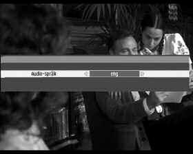 Obs: en ändring av volymen anges på skärmen med ett stapeldiagram, medan ljud av (tyst/mute) anges med en ikon överst till höger på skärmen. 7.