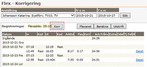 Då kan man radera stämplingen med knappen Ta bort.