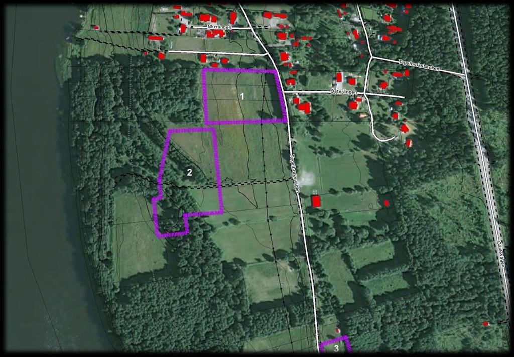 Exploatering i norra delen av planområdet I dessa exploateringsområden kan exploatering ske utan att naturmiljön påverkas på ett alltför negativt sätt.