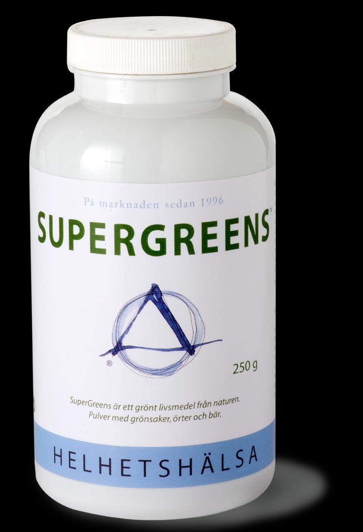 SUPERGREENS - för naturligt gröna drinkar 37 ingredienser: Grönsaker, örter, bär