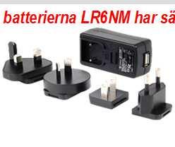 ACK levereras inkl 2 st laddningsbara AA-batterier, 1 st FR08 och 1 st FR09 Tillbehör FR08 FR08 3M PELTOR Nätadapter 230 V till USB FR09 FR09 3M PELTOR Batteriladdare med USB LR6NM LR6NM 3M PELTOR