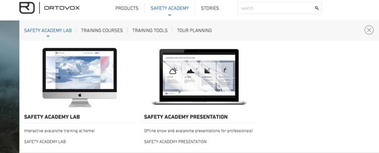 ARBETSPROCESS ORTOVOX SAFETY ACADEMY - Ett digitalt försök av sprida lavinkunskap - Varumärket Ortovox är välkänt och uppskattat i skidvärlden. De utvecklar och säljer lavinutrustning.