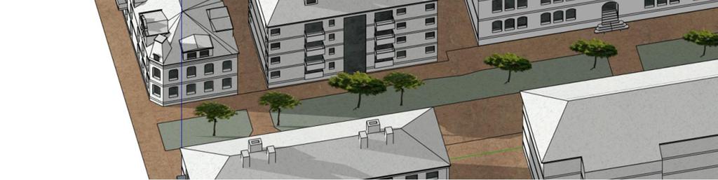 Det nya bostadshuset placeras mot Linnégatan på den yta som är gräsmatta i nuläget och ska vara 4 våningar högt med inredd